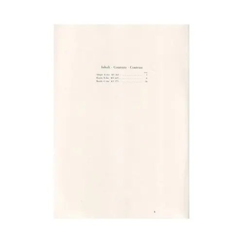 Einzelsatze Fur Violine - Kv 261, 269, 373