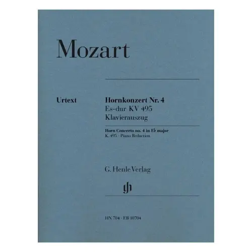 Hornkonzert N.4 Es Dur - Kv 495 - Urtext