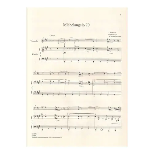 Piazzolla Fur Cello - 3 Tangos