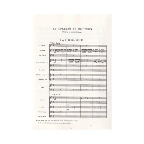 Le Tombeau De Couperin  / Valses Nobles Et Sentimentales In Full Score