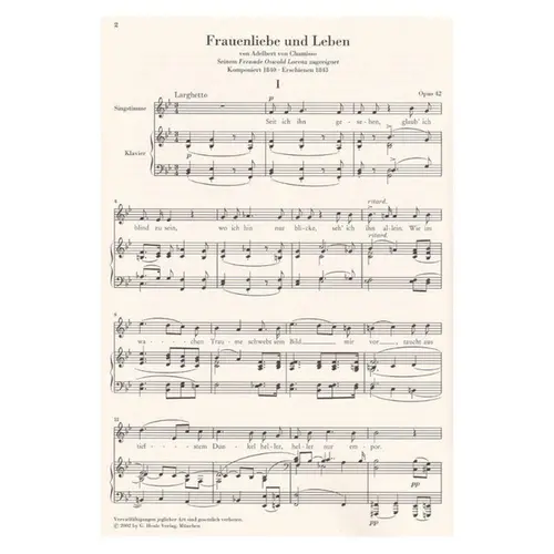 Frauenliebe Und Leben - Op.42 - Urtext