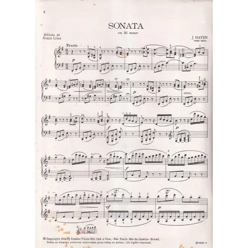 Sonata Em Mi Menor