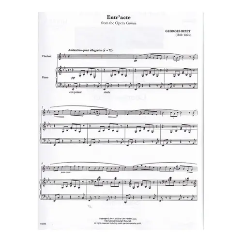 Entr´Acte From The Opera Carmen - Clarinet