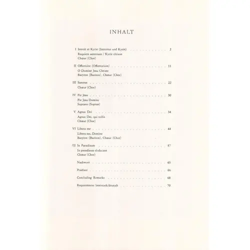 Requiem - Op.48 - Vocal Score