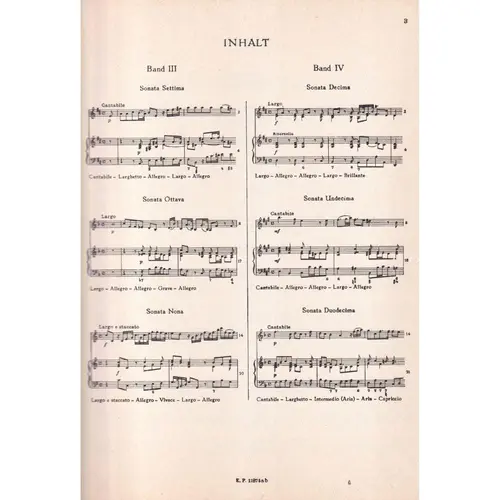 Zwolf Sonaten Fur Violine - Op.1 Vol.4 (N.10-12) (Ed. Antiga)