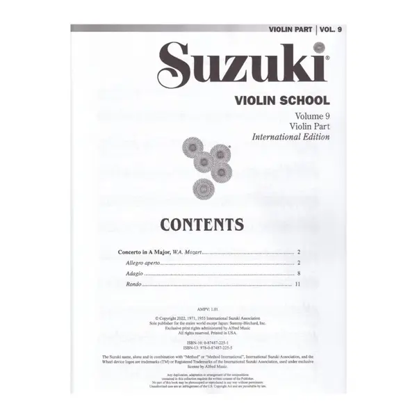 Suzuki Violin School Vol.09