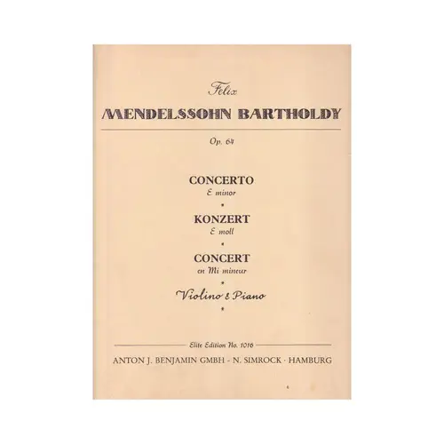 Concerto E Minor - Op.64 - Violino