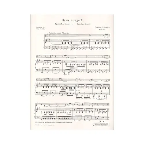 Danse Espagnole Fur Violine