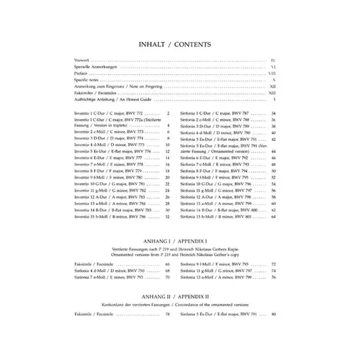 Inventions and sinfonias BWV 772-801 ( com dedilhado )