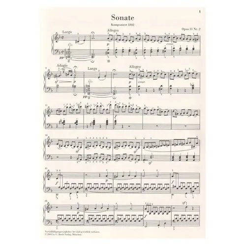 Piano Sonata N.17 In D Minor Op.31 N.2 (Tempest)