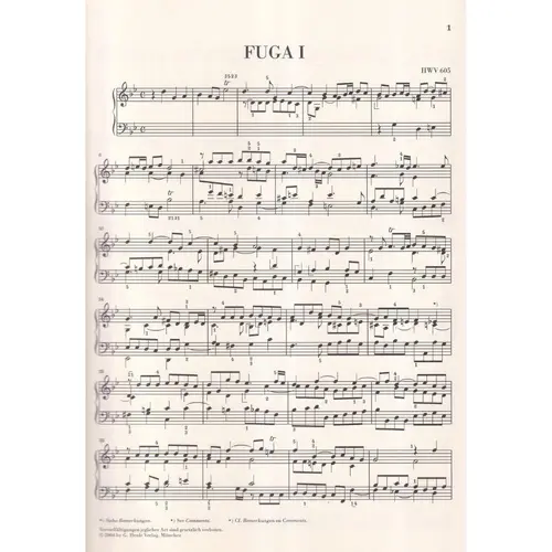 Sechs Fugen Hwv 605 - 610 Und Fugen Hwv 611, 612 - Urtext