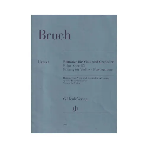 Romance For Viola And Orchestra In F Major Op.85 - Version For Violin