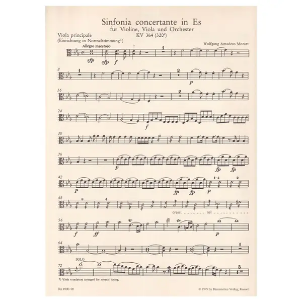Sinfonia Concertante KV 364 for Violin,Viola and Orchestra
