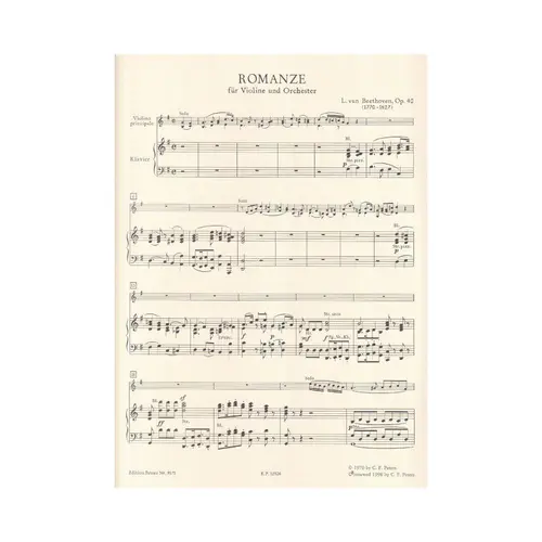 Romanzen - Op.40, 50 for violin and piano