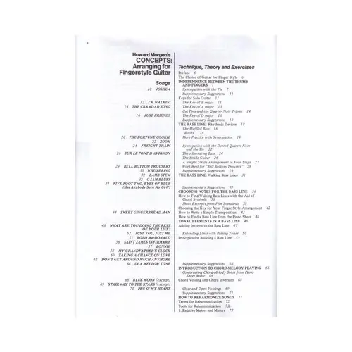 Concepts: Howard Morgen Fingerstyle Jazz Series