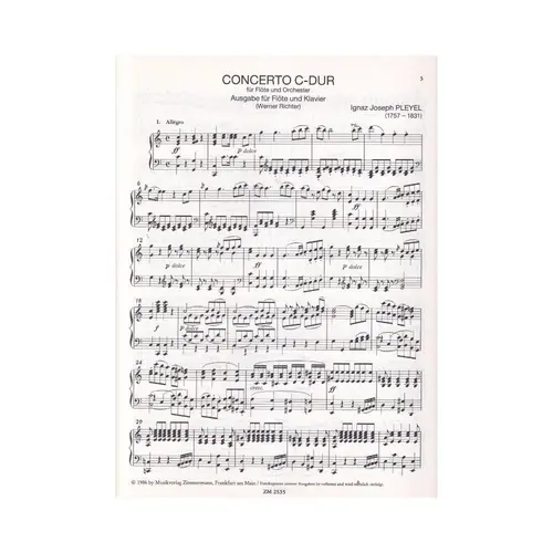 Concerto In C-Dur Fur Flote And Orchester
