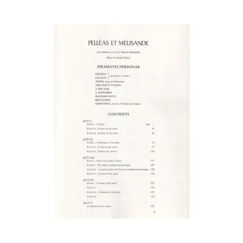 Pelléas e Mélisande In Full Score