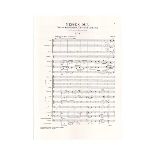 Messe C-Dur Op.86 - Studien Edition