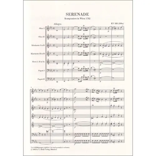 Serenade - Kv 388 (384A)  - Studien Edition