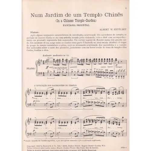 Num Jardim De Um Templo Chines (Piano)