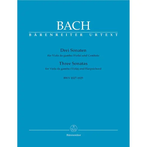 Drei Sonaten Fur Viola Da Gamba  Bwv 1027-29 - Urtext