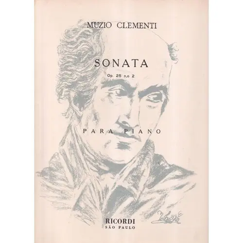 Sonata Op.25 N.2 (Cesi) para piano- Exemplar Antigo