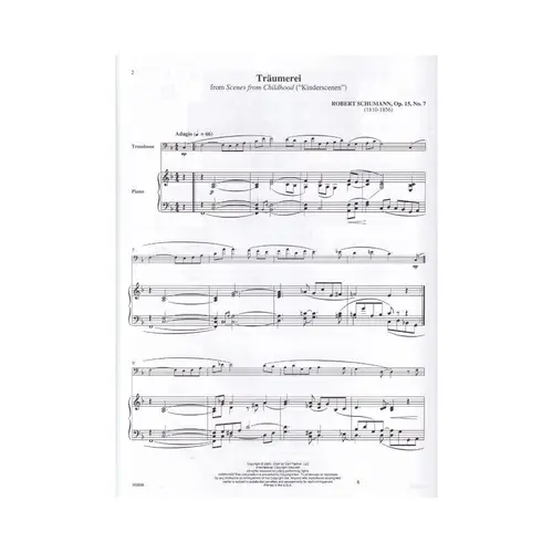 Traumerei (Kinderscenen) Trombone