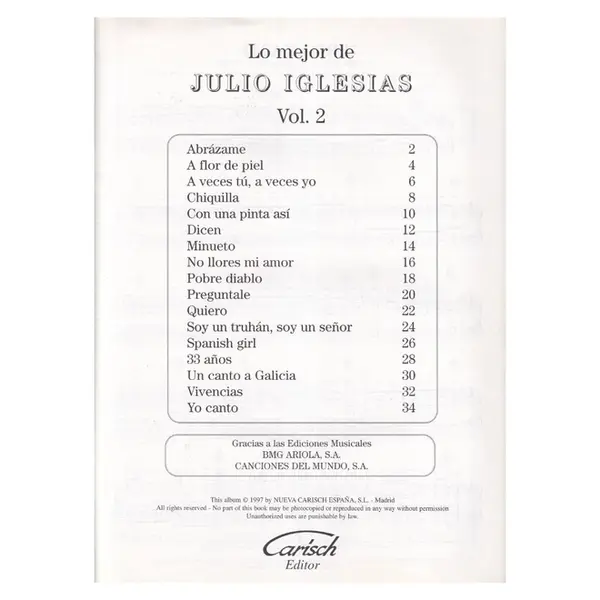 Lo Mejor De Julio Iglesias - Vol.2
