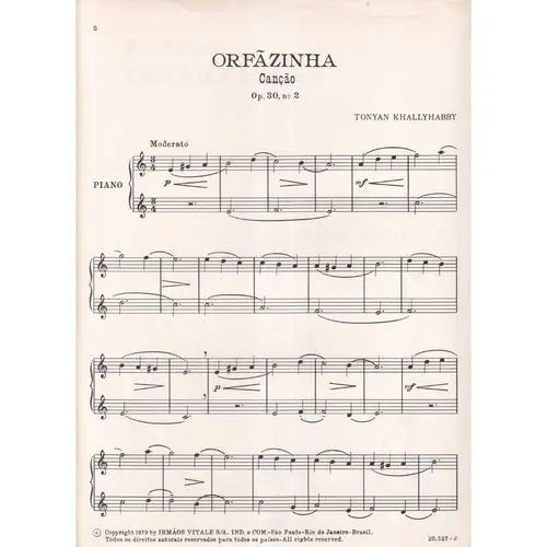 Orfazinha - Canção - Op.30 N.2