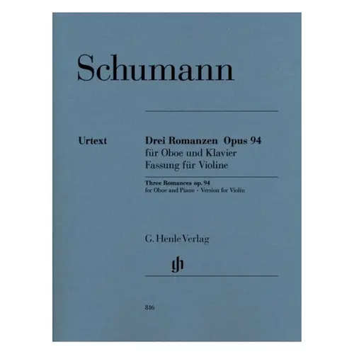 Three Romances Op.94 For Oboe And Piano (Version For Violin)