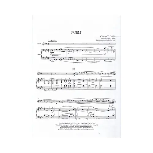 Poem For Flute And Piano