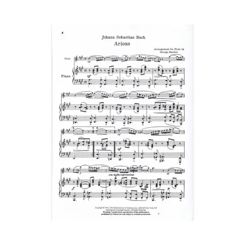Arioso For Flute And Piano