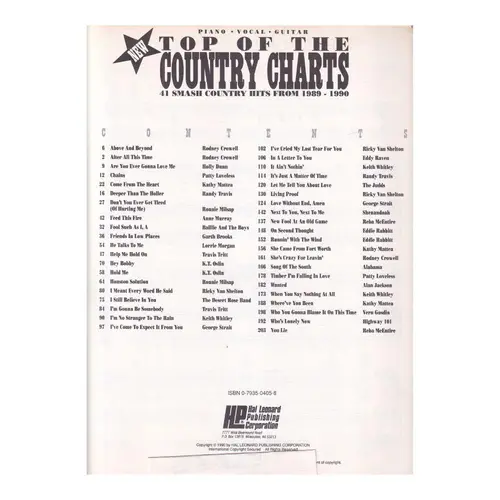 New Top Of The Country Charts
