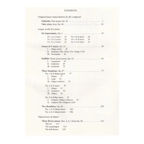 Finlandia, Valse Triste And Other Works For Piano