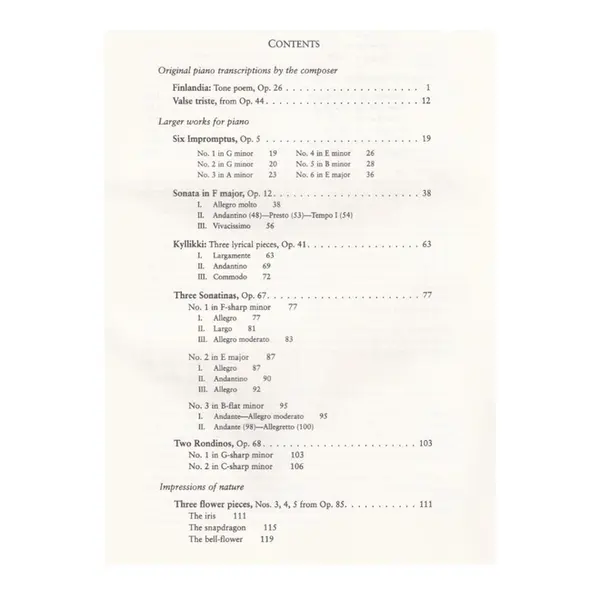 Finlandia, Valse Triste And Other Works For Piano