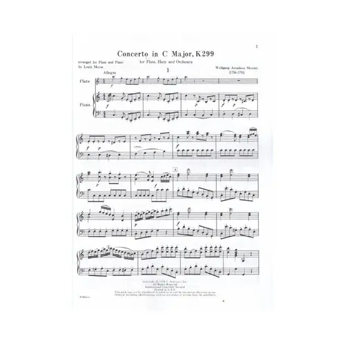 Concerto In C Major For Flute, Harp And Orchestra - Kv 299