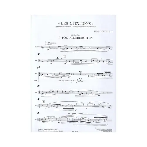 Les Citations  - Partition