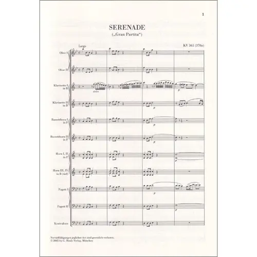 Serenade Kv 361 (370A) Gran Partita