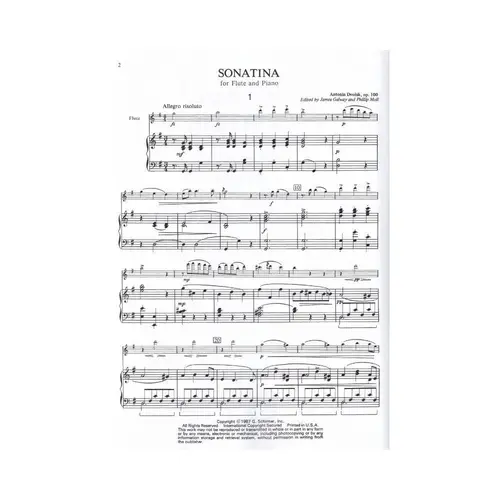 Sonatina For Flute And Piano-Op.100
