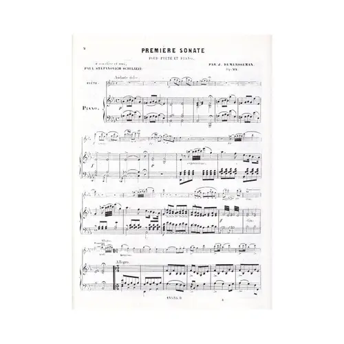 First Sonata Op.22 In Eb For Flute E Piano
