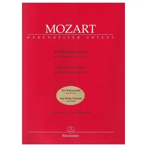 Clarinet Concerto For Bb-Flat Clarinet And Piano KV 622 - piano reduction