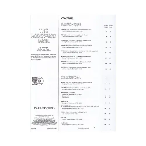 The Rosewood Book - 30 Duets For Guitar/Flauta