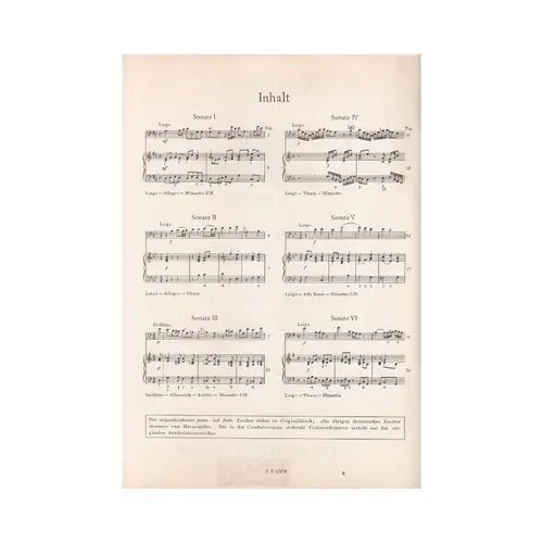 Sechs Sonaten - Op.8