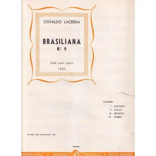 Brasiliana N.9 - Suite Para Piano