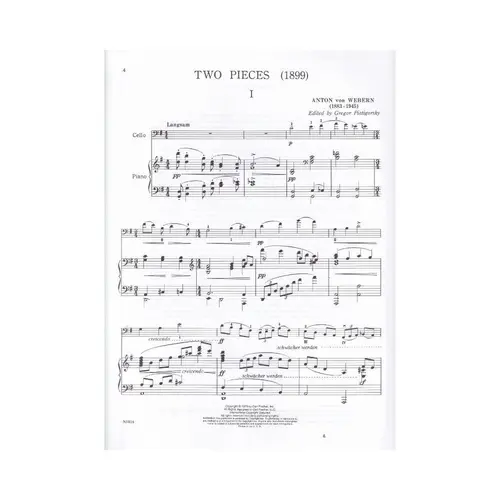Two Pieces (1899) For Cello