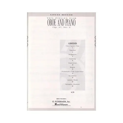 Ten Pieces For Oboe - Op.37, N.2