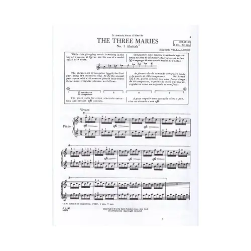 The Three Maries For Piano