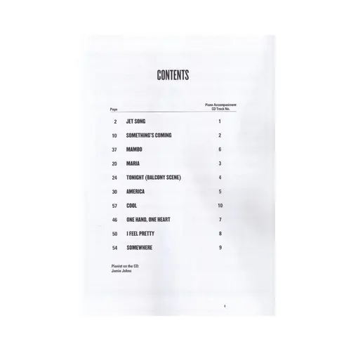 West Side Story Instrumental Solos - Clarinet