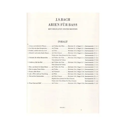Selected Arias for Bass