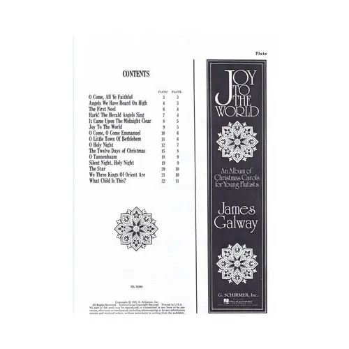 Joy To The World - An album of Christmas carols for young flutists